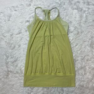 Lululemon Tank Top No Limits Yellow Womens Size 8 Athletic Shirt Gym Workout